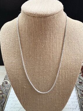 Bright Diamond Cut Sterling Silver Rope Chain Necklace 16” + 2”